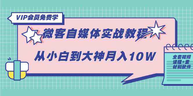 行业大佬【好学微客】不外传的自媒体新玩法